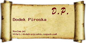 Dodek Piroska névjegykártya